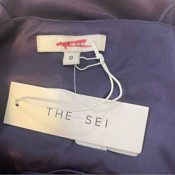 THE SEI Silk One-Shoulder Cut-Out Gown in Fig Color - Picture 11 of 15